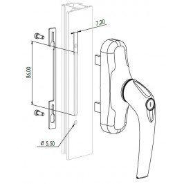 Cremona con Llave SIRIUS BLOCK STAC Blanco 