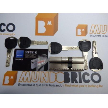 Cilindro TESA TK-100 40x50 Niquelado Leva larga