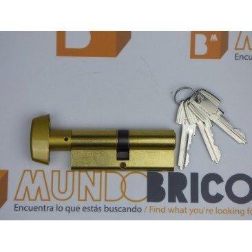Cilindro TESA 5200 30x40 Latón Leva corta BOTÓN
