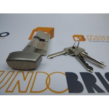 Cilindro TESA 5200 30x30 Niquelado Leva corta BOTÓN