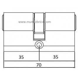 Cilindro TESA T-60 35x35 Latón Leva Larga