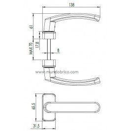 Juego Manilla STAC SIRIUS Lacado Inox