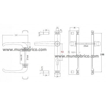 Juego Manilla TOVIC 4468 B/92 NEGRO