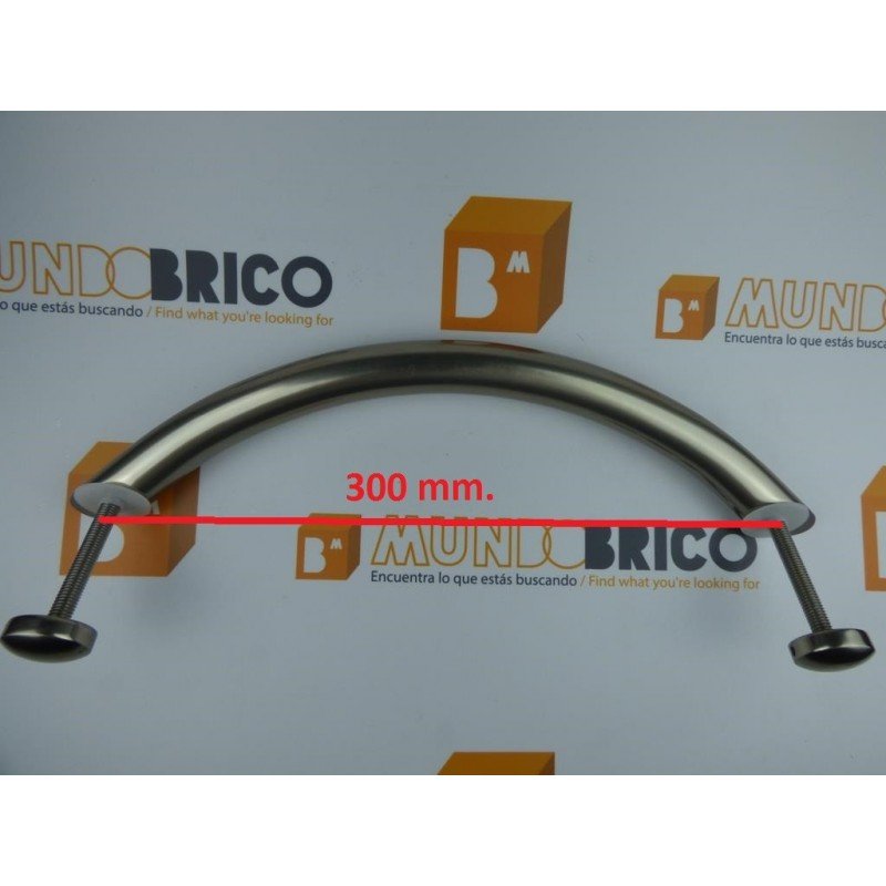 Tirador Individual ARCO DESPLAZADO 350 Anodizado Inox 