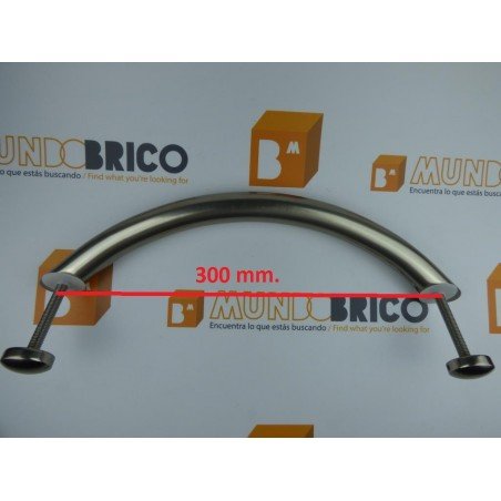 Tirador Individual ARCO DESPLAZADO 350 Anodizado Inox