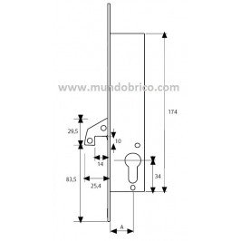 Cerradura TESA 4241/20 NI gancho