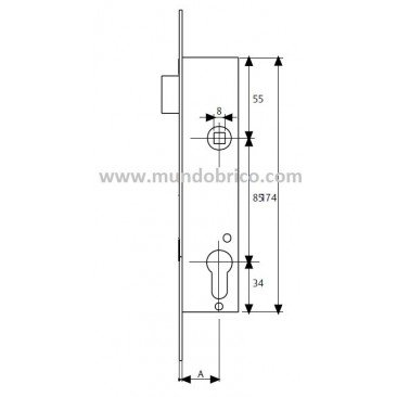 Cerradura TESA 4219/25 NI portero