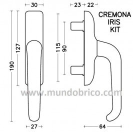 Cremona practicable KIT IRIS SAN ANTONIO Blanco 