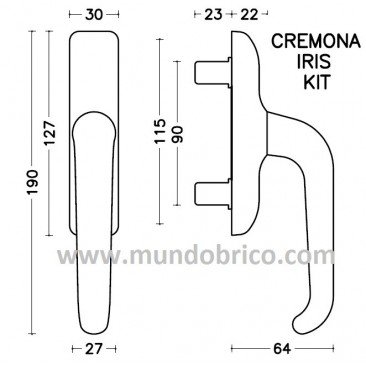 Cremona practicable KIT IRIS SAN ANTONIO Blanco 