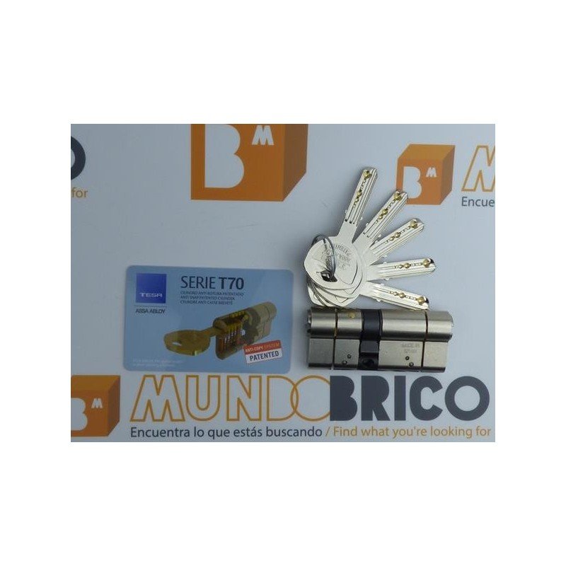 Cilindro TESA T-70 30x40 Niquelado Leva larga