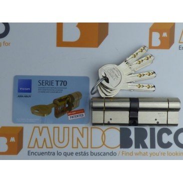 Cilindro TESA T-70 40x60 Niquelado Leva larga doble embrague