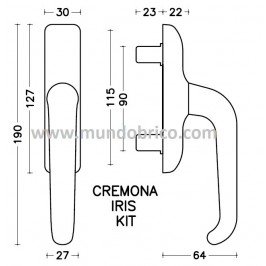 Cremona practicable KIT IRIS San Antonio PLATA 