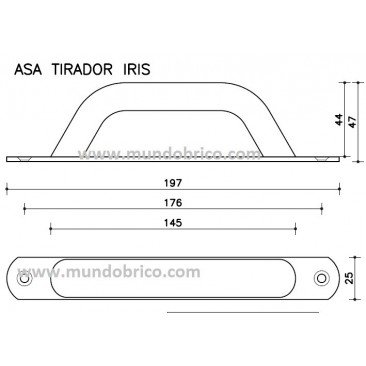 Asa tirador IRIS BLANCO San Antonio