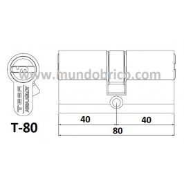 Cilindro dorado 4040 tesa modelo t80