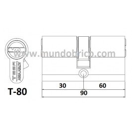 Bombillo tesa t80 plata 3060 largo