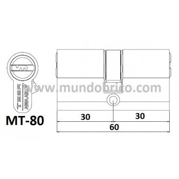 bombillo Mt80 3030 plateado leva baja