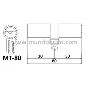 Bombin tesa mt80 3050 niquelado leva corta