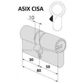 Bombin CISA ASIX 30x50 Latón Leva Larga 