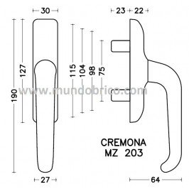 Cremona practicable MZ 203 San Antonio NEGRO