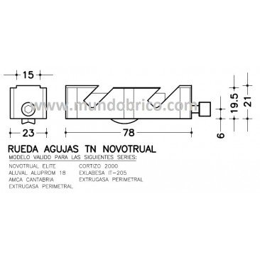 Rueda serie TN NOVOTRUAL Agujas metálica SAN ANTONIO