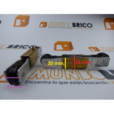 Rueda tándem metálica TT24/5C Pabose s300