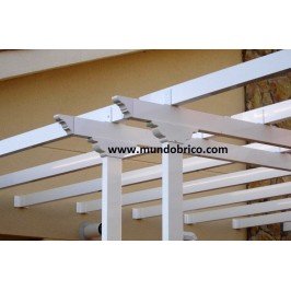 Remate Pérgola Aluminio 150x65 BLANCO