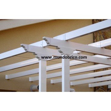 Remate Pérgola Aluminio 150x65 BLANCO