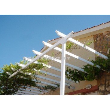 Remate Pérgola Aluminio 150x65 BLANCO