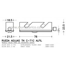 Rueda serie ALFIL TN C-71C Agujas metálica SAN ANTONIO