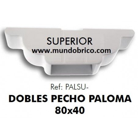 Doble Pecho Paloma Superior Aluminio 80X40 BLANCO