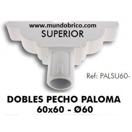 Doble Pecho Paloma Superior Aluminio 60x60 BLANCO Pérgolas