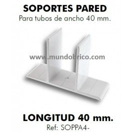 Soporte de pared pérgolas de 40mm. BLANCO 