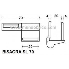 Bisagra SL 70 Izquierda Blanco SAN ANTONIO