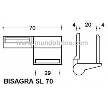Bisagra SL 70 Izquierda Blanco SAN ANTONIO