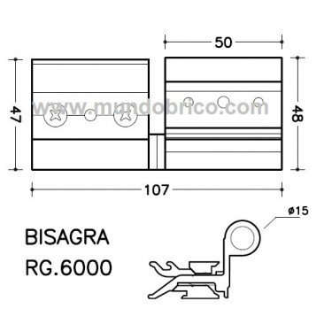 Bisagra RG 6000 Izquierda Negro SAN ANTONIO 