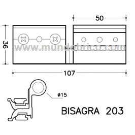 Bisagra RG 203 Izquierda Inox SAN ANTONIO