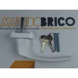 Manilla o cremona PVC con LLAVE PLUTON Blanco