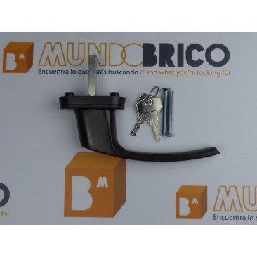 Manilla o cremona PVC con LLAVE PLUTON Marrón