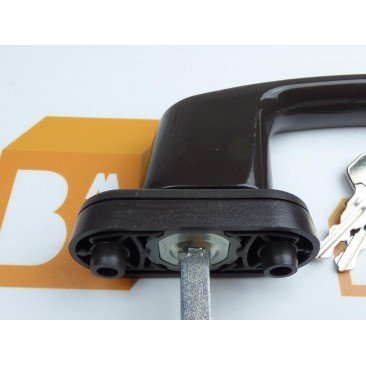 Manilla o cremona PVC con LLAVE PLUTON Marrón