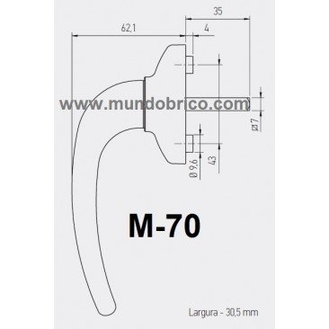 Manilla o cremona PVC M-70 Blanco