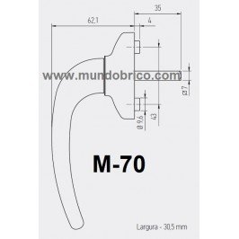 Manilla o cremona PVC M-70 Marrón