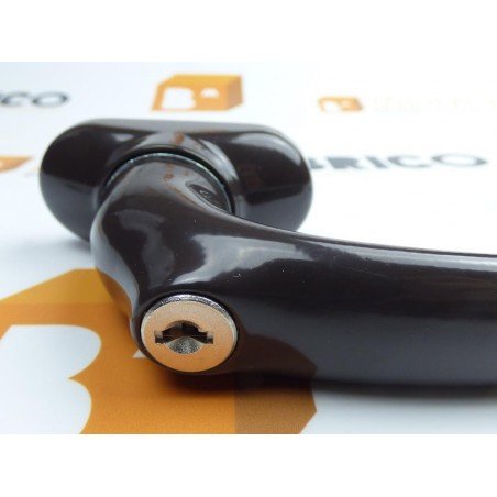 Manilla o cremona con LLAVE PVC M-73 Marrón