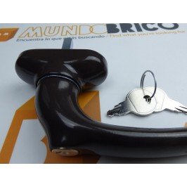 Manilla o cremona con LLAVE PVC M-73 Marrón
