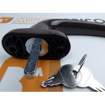 Manilla o cremona con LLAVE PVC M-73 Marrón