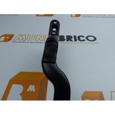 Manilla o cremona PVC ACODADA Derecha Negro