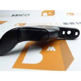 Manilla o cremona PVC ACODADA Derecha Negro