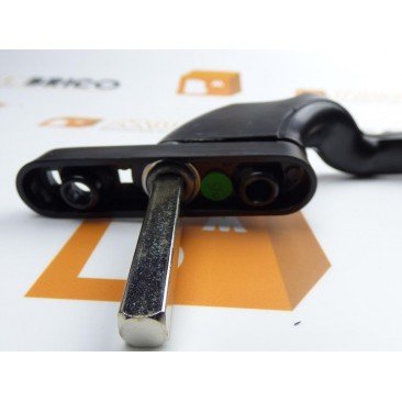 Manilla o cremona PVC ACODADA Derecha Negro