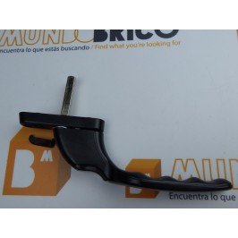 Manilla o cremona PVC ACODADA Derecha Negro