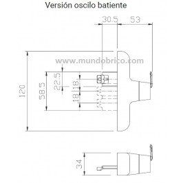 Cremona oscilobatiente EURO AWAY 1091K GIESSE Blanco