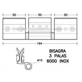 Bisagra 3 palas 6000 Bronce SAN ANTONIO